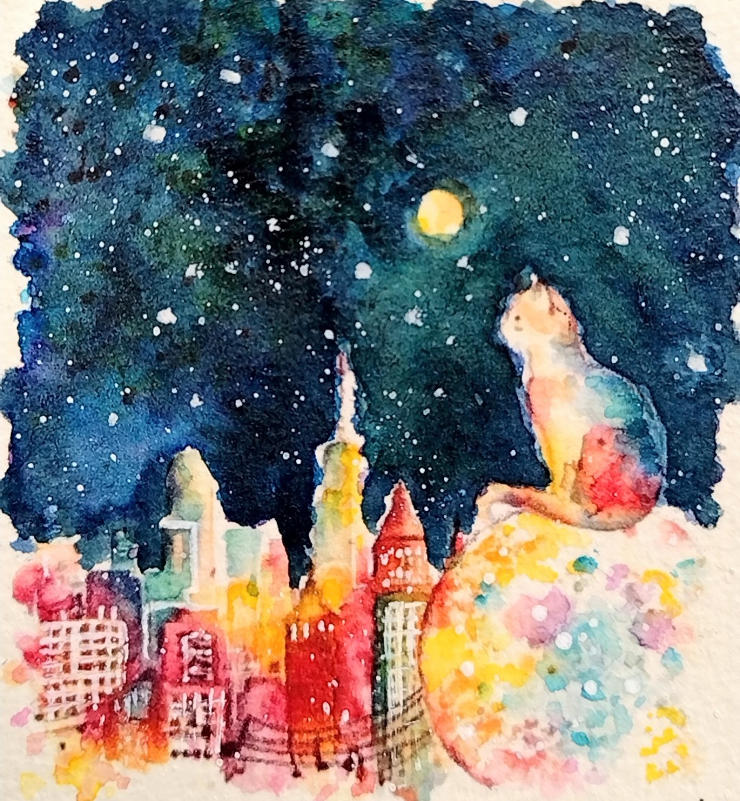 逆光のような鮮やかでカラフルな配色をお楽しみください。