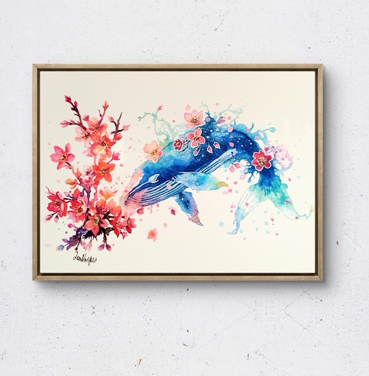 額装のイメージ画像です。販売は絵単体になります。