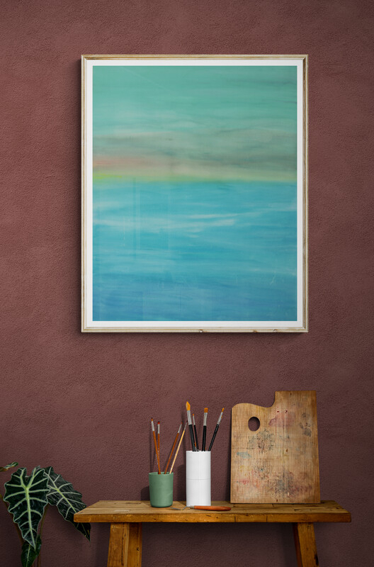 ※額装なしの木製パネルに水彩紙を水張りしたもの(木製パネルは含まれる)のみの販売となります。額装後の写真はイメージです。販売する作品に額は付属していませんのでご注意ください。