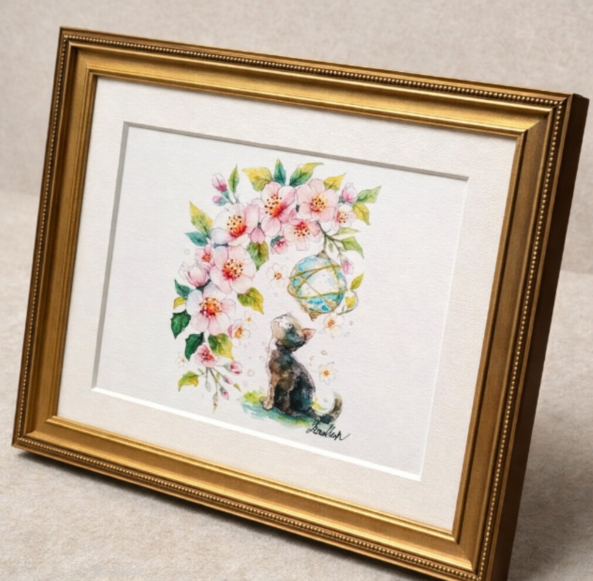 額装のイメージ画像です。
販売は絵単体となります。