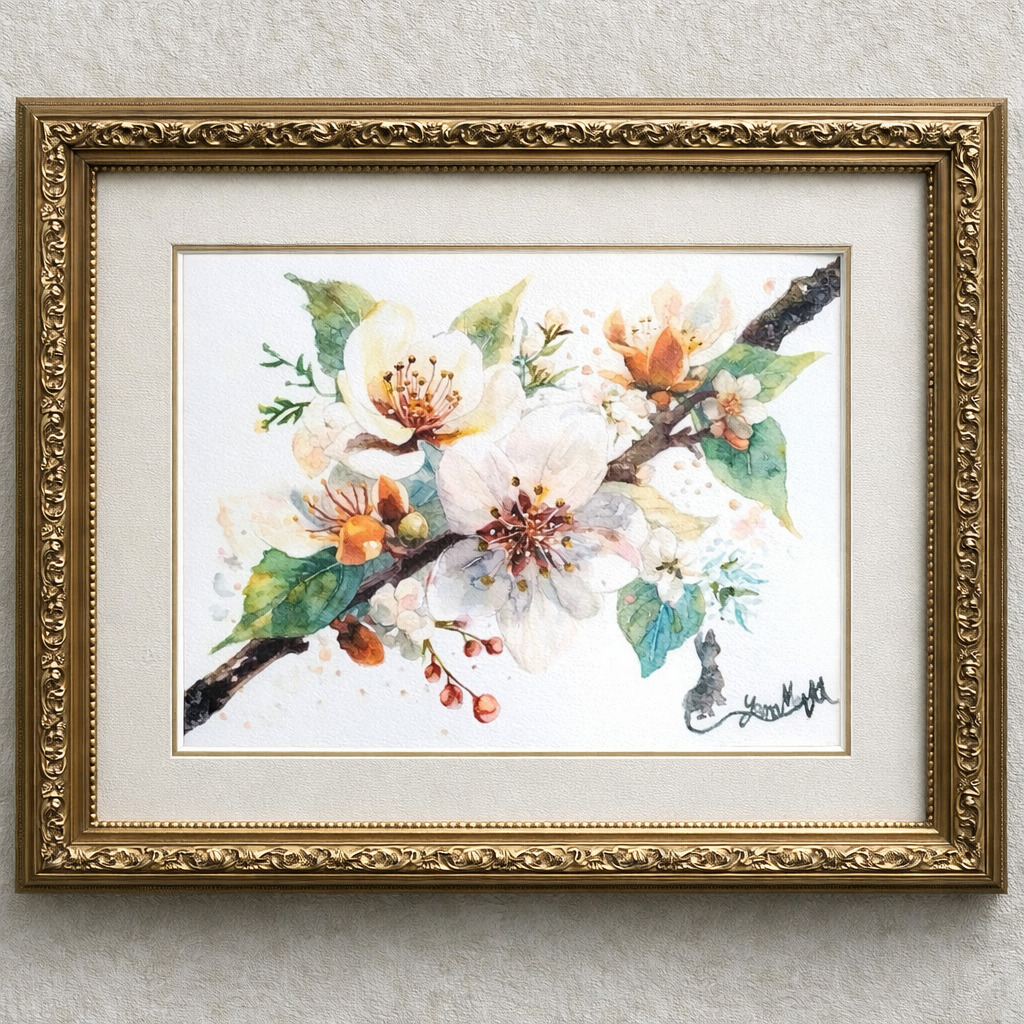 額装のイメージです。
*販売は絵単体になります。