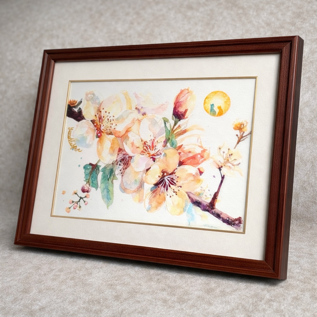 額装のイメージです。
*販売は絵単体になります。