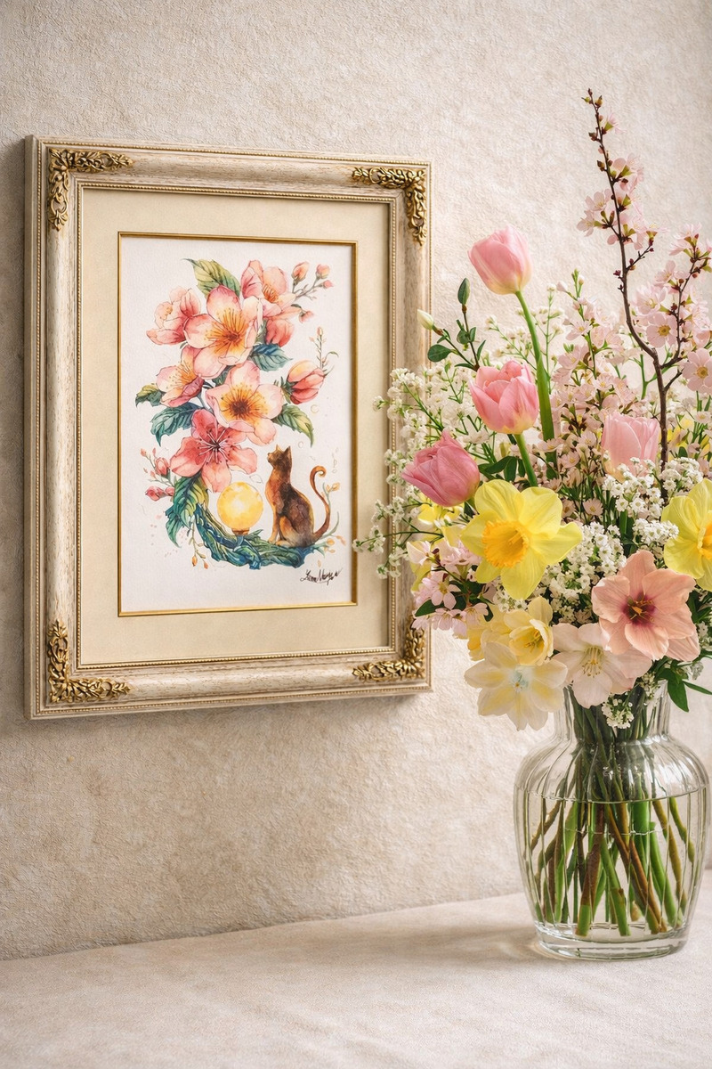 額装イメージです。
*販売は絵単体になります。