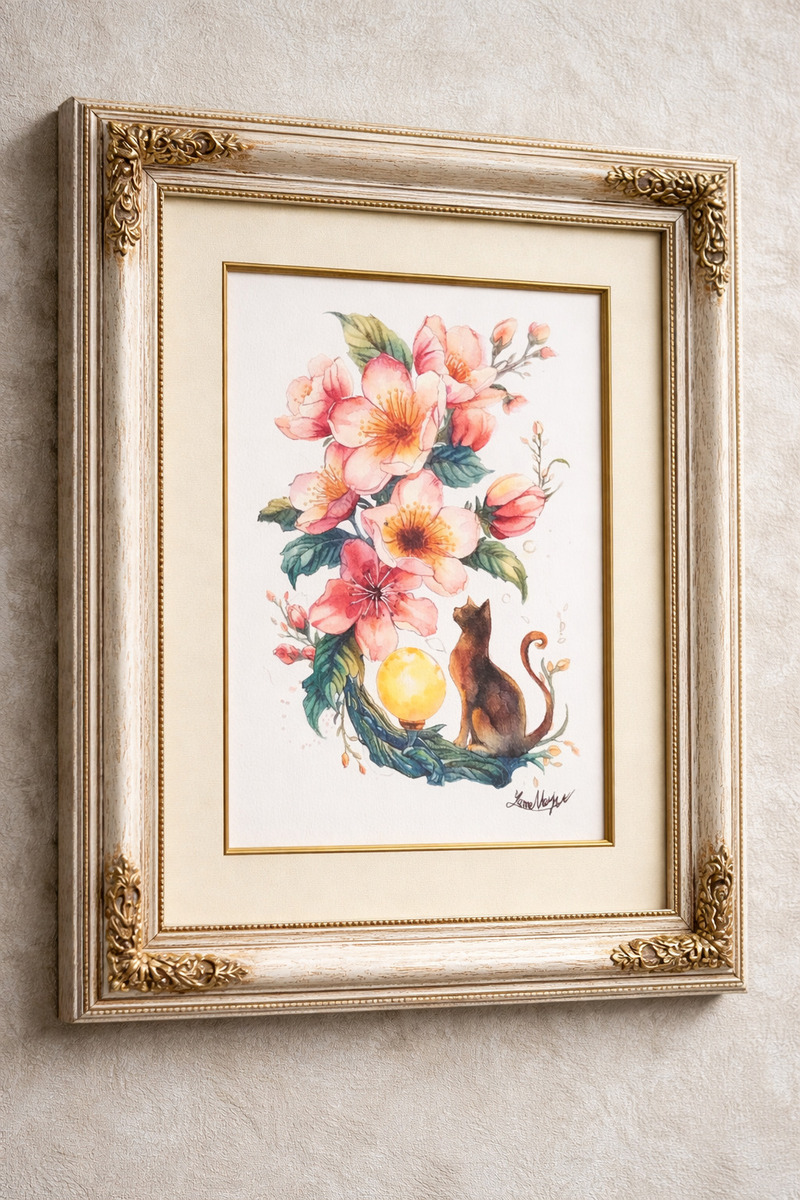 額装イメージです。
*販売は絵単体になります。