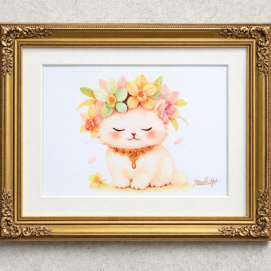 額装のイメージ画像です。
*販売は絵単体になります。