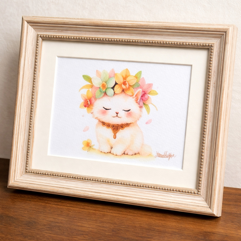 額装のイメージ画像です。
*販売は絵単体になります。