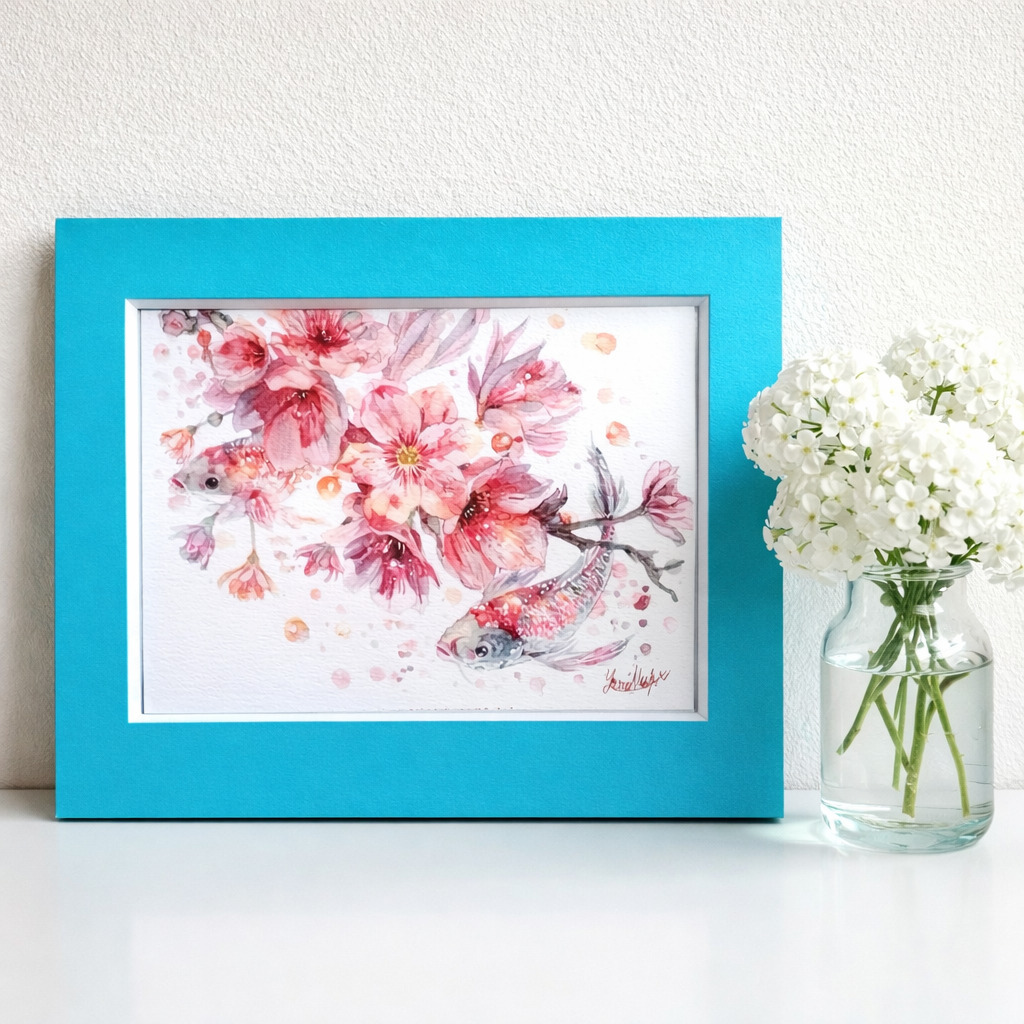 簡易額装作品です。
*反射の関係で保護シート無しで撮影しています。