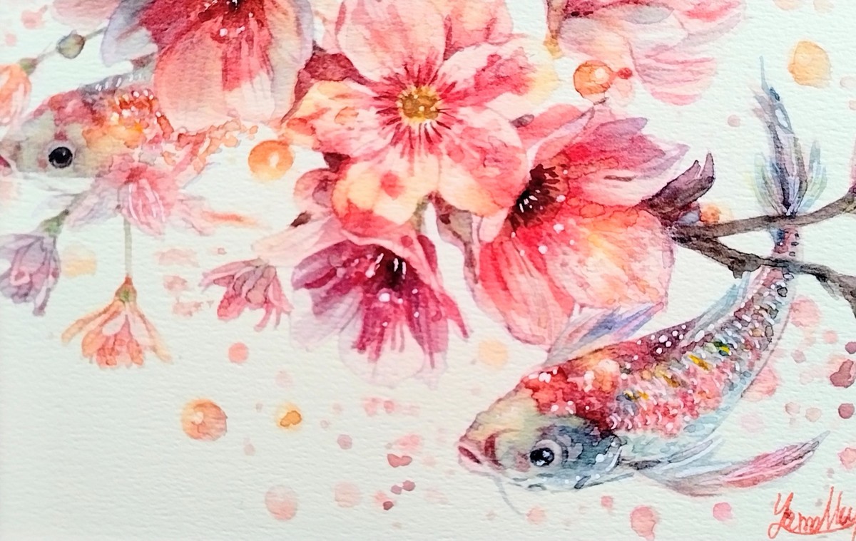 和と洋のモダンな色彩が美しい作品です。