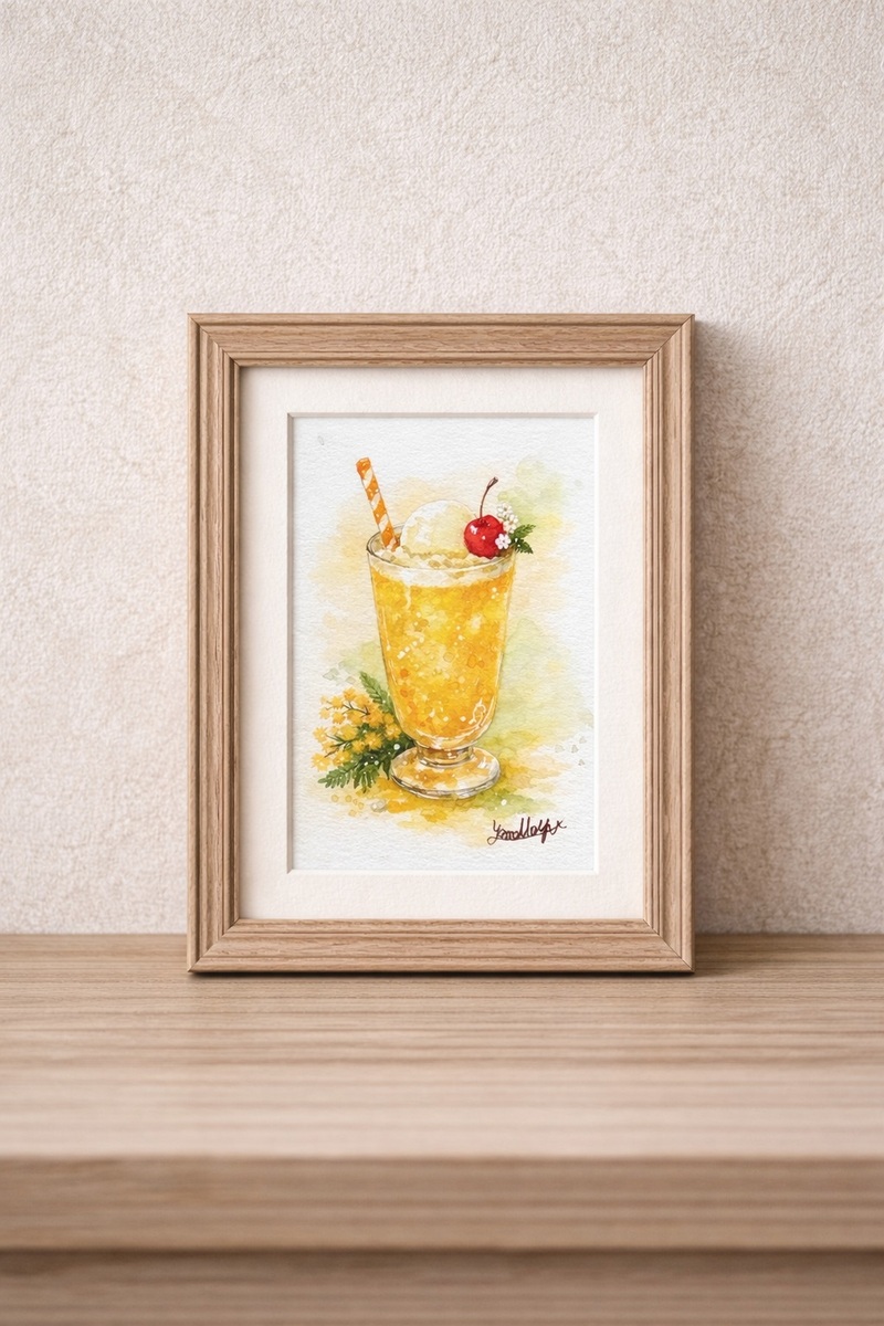 お気に入りのフォトフレームに入れて、朝の光が入る場所に飾ってみてください。 イエローの色彩が光を反射して、お部屋全体をより明るく、前向きな雰囲気で満たしてくれます。