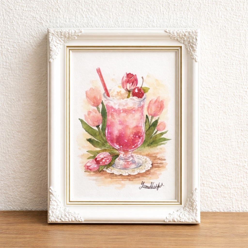 額装無しの原画一点ものです。
お好みのフレームに入れてお楽しみください。